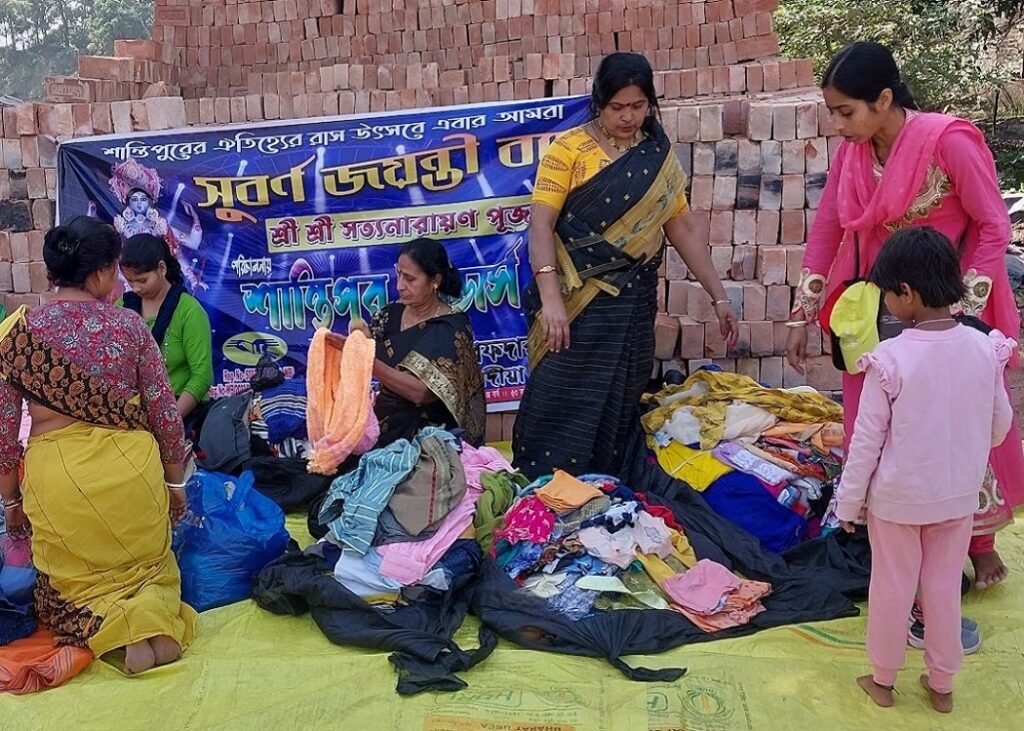 Clothes and winter clothes distribution